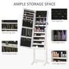 Kumasinova 60" Full Length Mirror( with LED Lights),Standing Mirror Jewelry Cabinet with Lockable Storage,Mirror Full Length with Adjustable Angles - 4 of 4