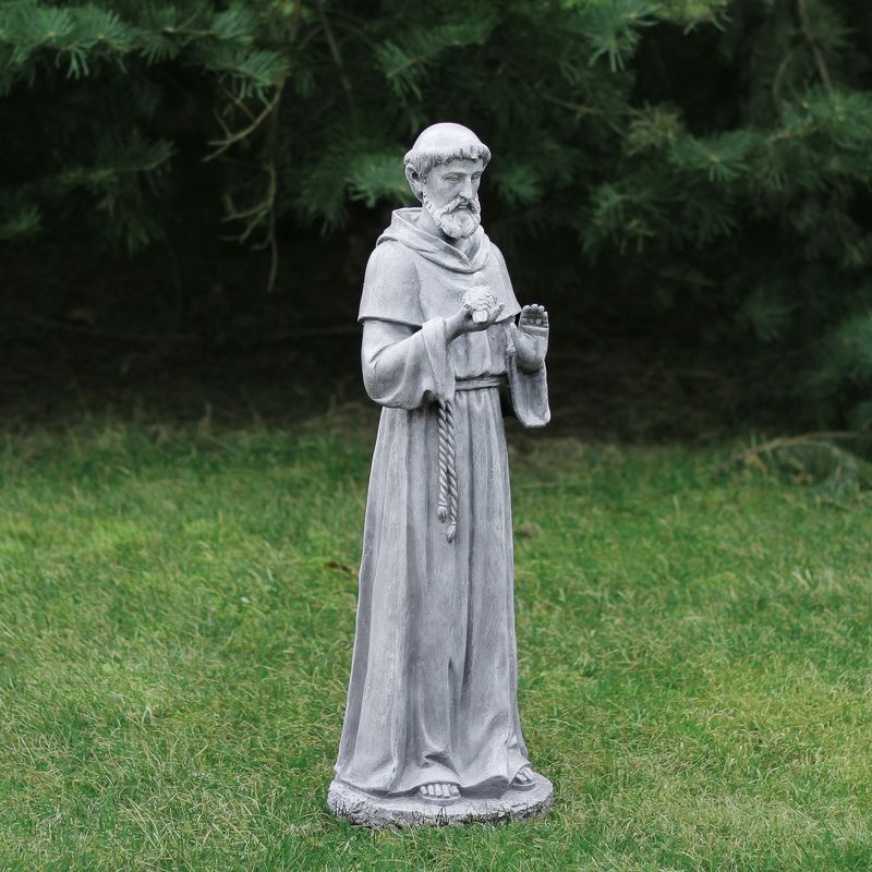 Northlight 28" St. Francis with Bird Outdoor Garden Statue, 2 of 6