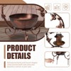 Munora 37.8" Bird Bath & Solar Bird Feeders Combo with Flower Planter, Weather-Resistant Bronze - 2 of 4