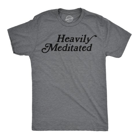 Мужские футболки Crazy Dog T-Shirts, Inc. Mens Funny T Shirts Heavily Meditated Shirt Zen Graphic Tee for Men - Crazy Dog Men's T Shirt Sarcastic Gift Dark Grey XXL