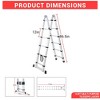 COZONY Aluminum Telescopic Ladder, Collapsible Extension Ladder with Non-Slip Feet & Stabilizers for Indoor Outdoor Use - 2 of 4