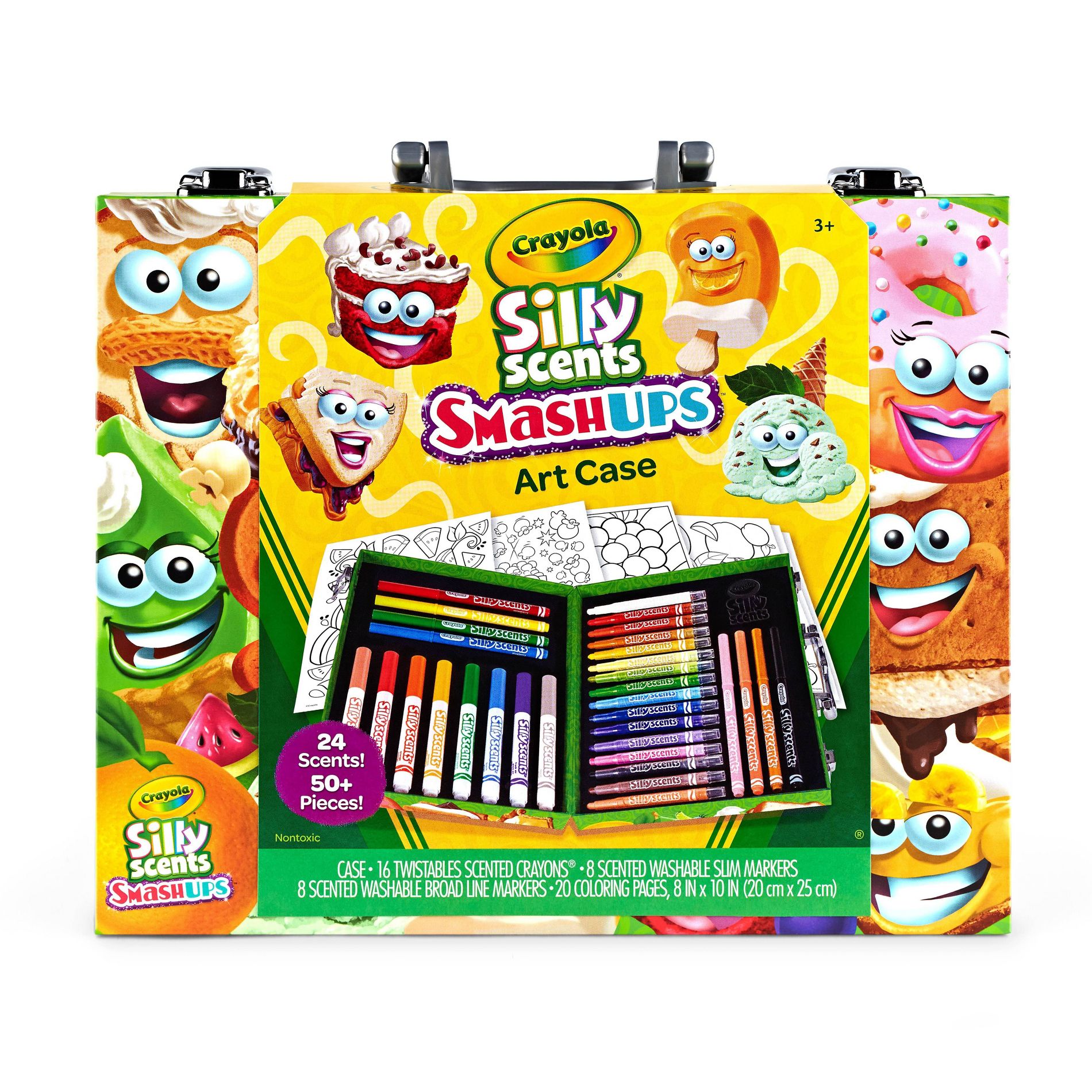 Crayola Mini Inspiration Art Case Silly Scents Smash Ups: Scented Crayons & Markers, Kids' School Supplies, Creative Kit