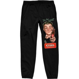 Orange Crush Me For Crush Men's Black Graphic Sweatpants - 1 of 2