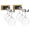 Sorbus Wire & Wood Wine Rack and Glass Holder Wall Mounted for Bottles, Wine Glasses, for Home Bar - 4 of 4