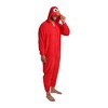 Sesame Street Elmo Adult Red Long Sleeve Hooded Kigurumi Cosplay Onesie Costume Suit - 4 of 4