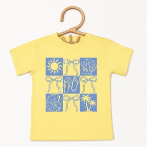 The Juniper Shop Nautical Checkered Coquette Toddler Short Sleeve Tee - 1 of 4