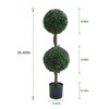 COZONY 24/35 Inch Artificial Topiary Ball Trees (Set of 2), Faux Topiary for Indoor & Outdoor Decor - 3 of 4