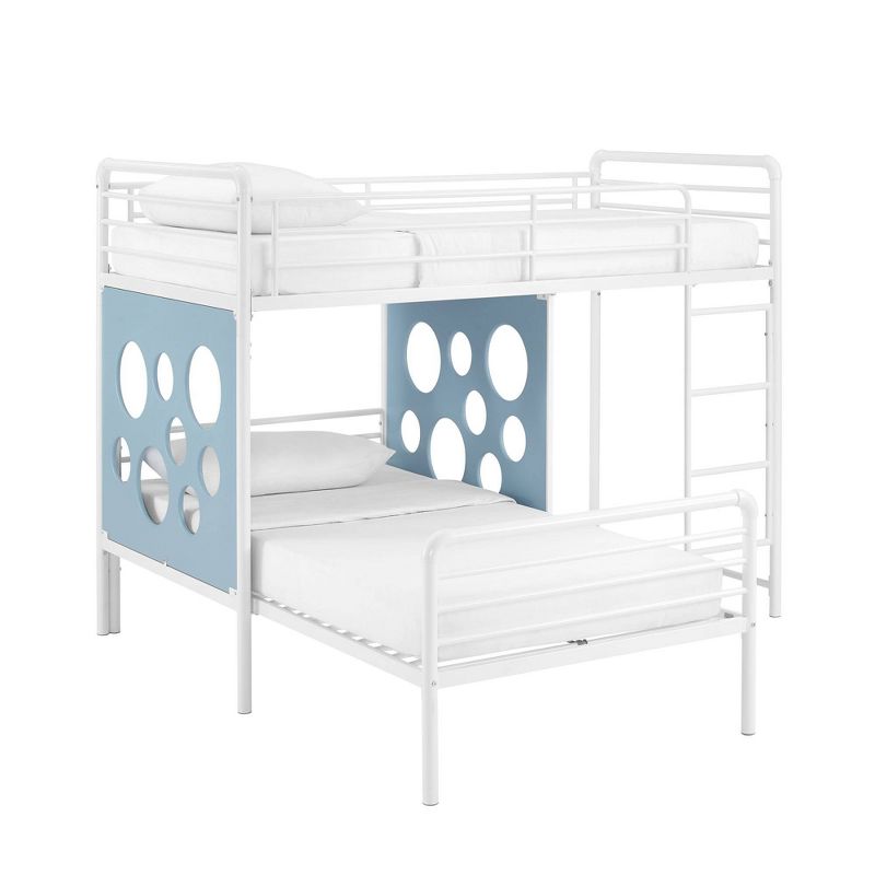 Twin Modern Cut-Out L-Shaped Metal Bunk Bed - Saracina Home, 1 of 8