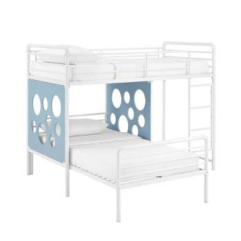 Twin Modern Cut-Out L-Shaped Metal Bunk Bed - Saracina Home