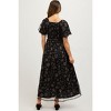 Pinkblush Black Floral Waist Tie Maternity Midi Dress - 4 of 4