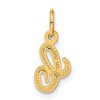 Black Bow Jewelry The Sadie 14k Yellow Gold Mini Satin Script Initial Charm, Letter C - 3 of 4