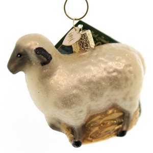 Old World Christmas 2.5 Inch Sheep Glass Ornament Tree Ornaments - 1 of 3