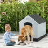 Tangkula Dog House Pet Puppy Shelter Waterproof Indoor/Outdoor Ventilate Gray - 2 of 4