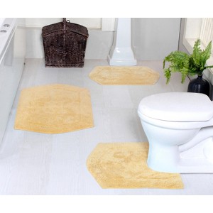 Waterford Collection Cotton Tufted Set of 3 Bath Rug Set - Home Weavers - 1 of 4