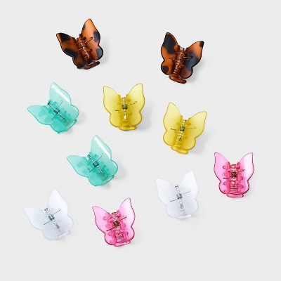 Mini Butterfly Claw Hair Clip Set 10pc - Wild Fable™ : Target