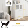 Skyzone Elevated Dog Feeding Station with Hidden Bowl Rack, 2 Stainless Steel Bowls, Adjustable - 3 of 4