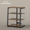 Aghana Digitals Rustic Brown TV Stand with Adjustable Shelves, Cable Management Holder & Steel - 2 of 4