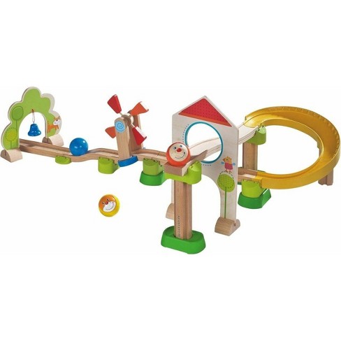 HABA Kullerbu Windmill Playset - 25 Piece Ball Track Starter Set