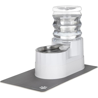 Automatic Pet Water Dispenser with Filter, Stainless Steel Gravity Water Bowl for Indoor Use