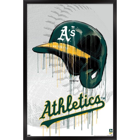 Trends International Mlb Oakland Athletics - Drip Helmet 22 Framed Wall  Poster Prints Barnwood Framed Version 14.725 X 22.375 : Target