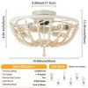 POWLIG 18.11-in Farmhouse Boho Caged Ceiling Fan with Light Included - 3 of 4