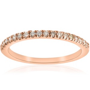 Pompeii3 1/4ct Diamond Wedding Ring 10k Rose Gold - 1 of 4