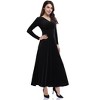 Long Sleeve Velvet Wedding Guest Dresses Formal Maxi Dress for Women - 4 of 4