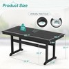 Rectangle Outdoor Dining Tables for 6, HDPS Weather Resistant Patio Dining Table, 66" Outdoor Tables with 1.96" Umbrella Hole. - 3 of 4