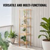 VEVOR 5-Tier Bathroom Standing Shelf, Narrow Shelving Unit, Display Storage Rack Organizer, Freestanding Flower Plant Stand, Bamboo Natural Color - 3 of 4