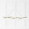 Modern Gold LED Pendant Light Wave Design Dining Room Chandelier Kitchen Island Lighting - 3 of 4