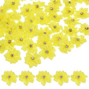 Unique Bargains Artificial Satin Rhinestone Mini Fabric Ribbons 1.2 Inch 150 Pcs - 1 of 4