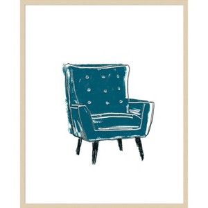 Amanti Art Take a Seat VII by June Erica Vess Wood Framed Wall Art Print - 1 of 4