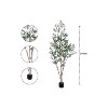 Artificial Olive Trees, Plastic Olive Tree, Home Decoration Plant, Adjustable, for Living Room, Bedroom, Home, Office - 2 of 4