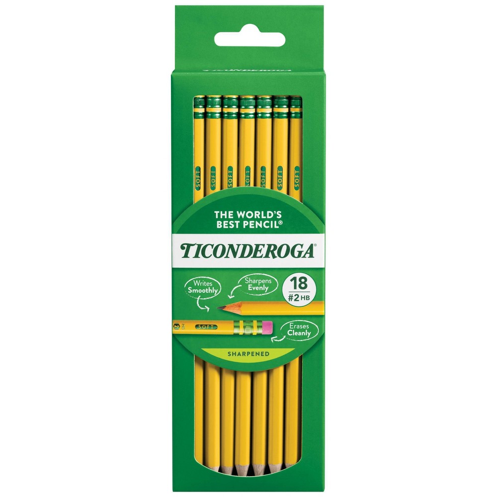 Photos - Pen Ticonderoga #2 Pre-Sharpened Pencil, 18ct