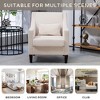 CAVINAS Modern Accent Chair with Pillow,Upholstered Living Room Armchair,Corduroy Lounge Chair Sofa Chair with Wood Legs,Comfy Leisure Chair - 4 of 4