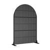 Dovelina Arched Top Outdoor Privacy Screen Black Galvanized Panel Screen - 3 of 4
