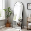 31 in W x 71 in H Black Frame Arch Aluminum Alloy Full Length Mirror Freestanding Mirror - 4 of 4