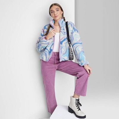 Full Zip Sherpa Jacket - Wild Fable™ Blue Marble XS