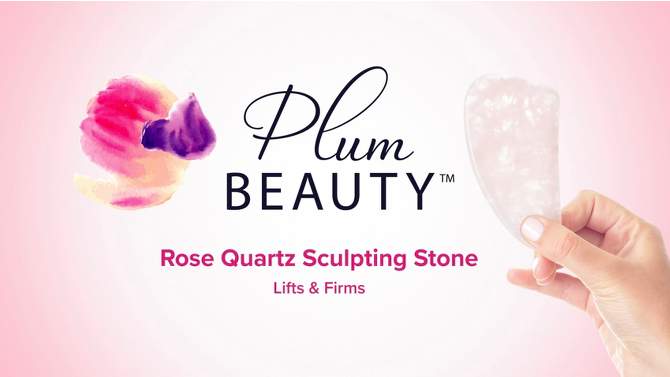 Plum Beauty Rose Quartz Sculpting Gua Sha Stone - 1ct, 2 of 13, play video