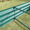 Lyngins 8x4x1ft Raised Garden Beds Outdoor, Galvanized Metal Planter, Open Bottom, Anti-Rust, Outdoor Planter Bed for Flowers,Vegetables, Herbs - 3 of 4