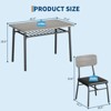 Dining Table Set for 4 with Storage Rack, 5-Piece Kitchen Table and Upholstered Chairs of 4, Tabletop & Heavy-Duty - 2 of 4