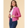 INSPIRE CHIC Women's Stand Collar Zip Up Biker Lightweight Moto Jacket - 4 of 4