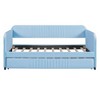 PAGED Twin Daybed Modern Wooden Bed Frame Simple Sofa Bed with 3 Storage Drawers and Trundle for Bedroom, Living - 4 of 4