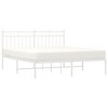 vidaXL Queen Metal Bed Frames with Headboard, Under Bed Storage, Noise Free, White, No Mattress - 2 of 4