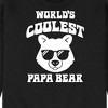 Men's - Instant Message - Worlds Coolest Papa Bear Graphic Fleece Sweatshirt - 2 of 4