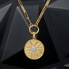 Ross-Simons 0.20 ct. t.w. Diamond Sun Paper Clip Link Pendant Necklace in 18kt Gold Over Sterling - 2 of 3