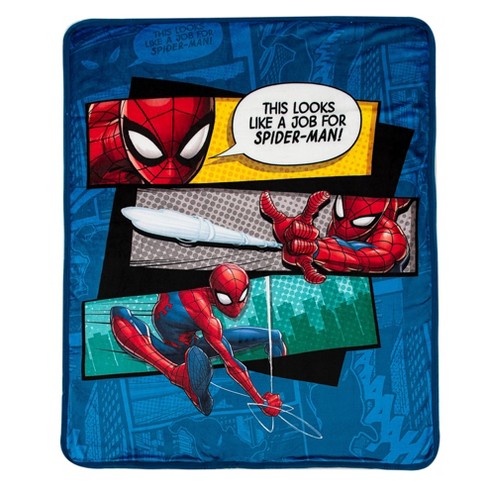 Disney Marvel Spiderman Baby Raschel Throw Blanket Plush Soft 43.5