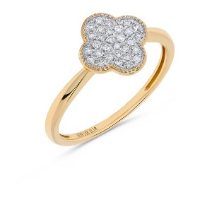 H.J. Namdar 0.17 ct tw Diamond Clover Cluster Ring 14K Yellow Gold Natural Diamonds - 1 of 4