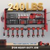 Power Tool Organizer Wall Mount for Tool Storage with Charging Station Garage Drill Holder Screwdriver Organizer Heavy Duty Tool Shelf Battery Holder - 2 of 4