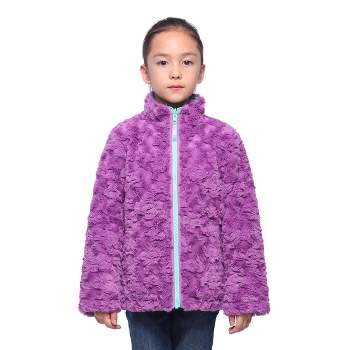 Rokka&Rolla Girls' Reversible Fleece Jacket Puffer Coat